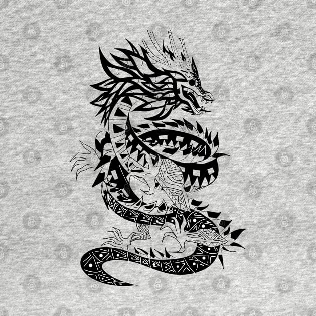 black dragon in ecopop mandala zentangle totonac arts wallpaper by jorge_lebeau